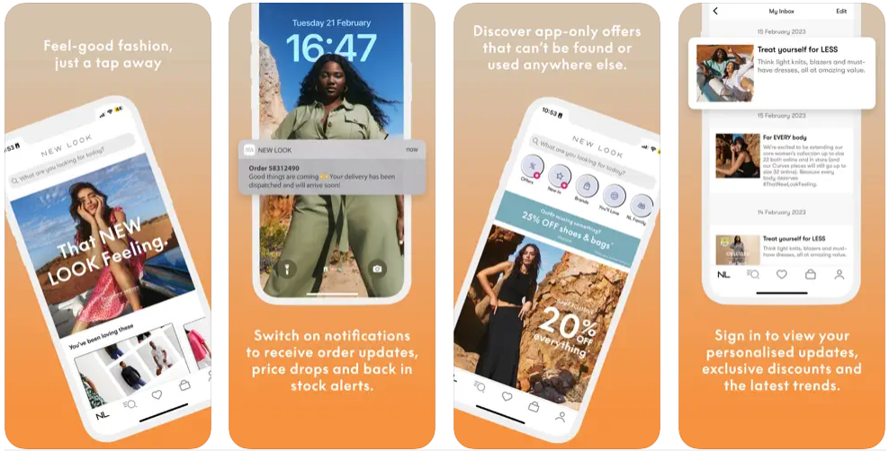 New look deals app store