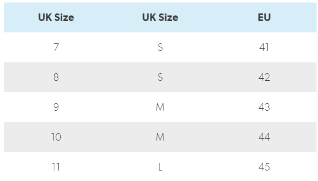 Men's Footwear sizes – Help Centre Home